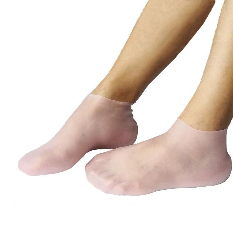 1Pair Feet Care Socks Spa Home Use New Silicone Moisturizing Gel Heel Socks Cracked Foot Skin Care Protectors Anti C